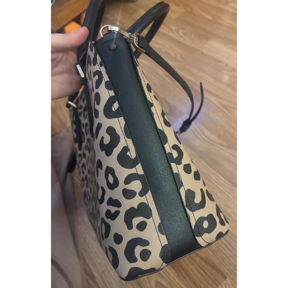 Kate Spade Darcy Leopard Large Satchel Shoulder Handbag - Picture 9 of 9